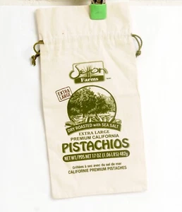 Setton Farms Canvas Drawstring Pistachio Bag Only 13X7 Nuts California - Picture 1 of 2