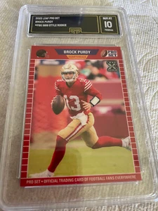 BROCK PURDY 49ERS 2022 LEAF PRO SET ROOKIE RC #PB-5 1 OF 10,554 GRADED 10 L@@K - Picture 1 of 2