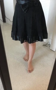 Black Skirt Knee-length A-line Size S Japan Brand - Picture 1 of 6