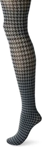 Hue Women's Houndstooth Tights With Control Top, Grey , S/M - Picture 1 of 3