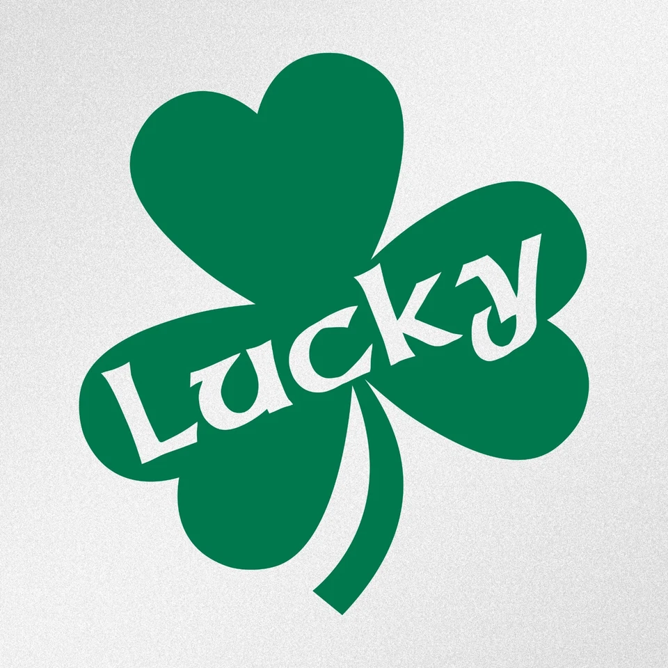 Lucky Shamrock Happy Saint Patrick’s Day Vinyl Decal Sticker - Image 1 of 1