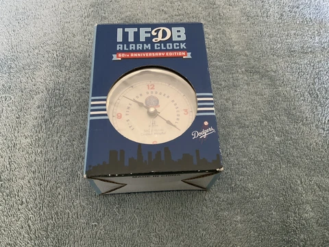 Los Angeles LA Dodgers ITFDB Alarm Clock 60th Anniversary Edition NIB Cover