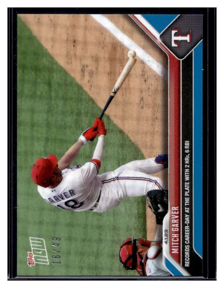 2023 Topps Now #19 Mitch Garver Blue Parallel Card #d 16/49 - Image 1 of 2