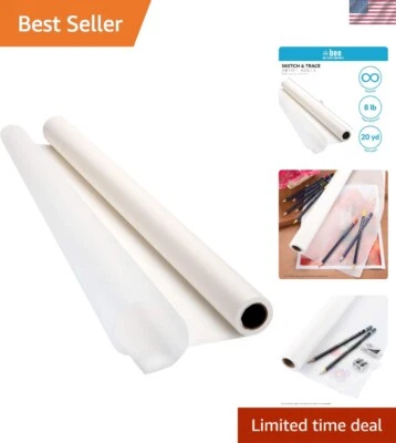 Rollo de boceto y trazo blanco premium para precisión artística - 18 pulgadas x 20 yardas Foto 1 de 4
