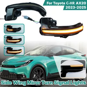 For Toyota C-HR AX20 2023-2025 Smoke Dynamic Wing Side Mirror Lights Indicator - Picture 1 of 9