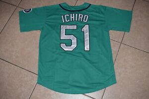 New!! Ichiro Suzuki Seattle Mariners #51 Teal Green Baseball Jersey Adult Men's