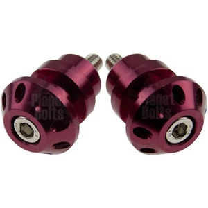 Red Shooter Swingarm Stand Spools For Honda Suzuki GSXR Holder 8mm Slider CNC - Picture 1 of 2