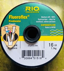 25 Yard Spools Rio Fluoroflex Freshwater Tippet Leader Material - Picture 1 of 2
