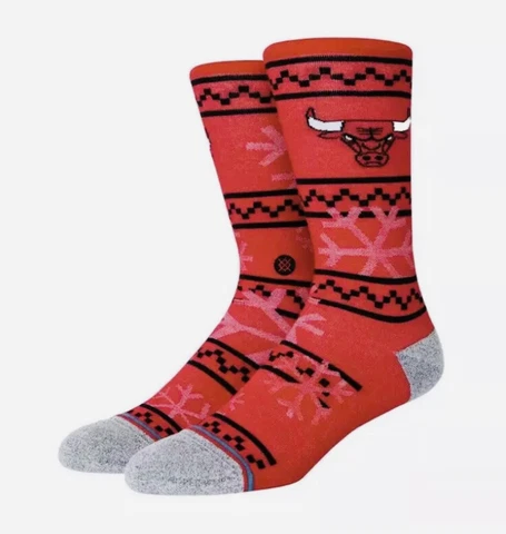 Stance NBA Chicago Bulls Frosted 2 Crew Height Socks Men's Size Large 9-13 NWT Cover