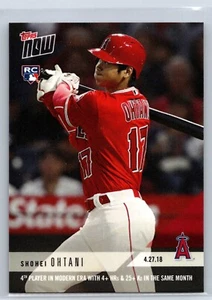 2018 Topps Now #136, Shohei Ohtani Rookie, 4 horas, 25 k en un mes, 4.27.18, ¡MVP!! - Imagen 1 de 2