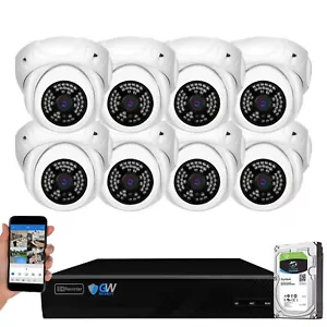 8CH 8MP 4K NVR 8 X 5MP PoE Microphone Human Detection IP Security Camera System - Picture 1 of 13