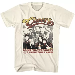 Camiseta para hombre Cheers TV Show foto vintage bebida hasta que olvides el nombre de todos - Imagen 1 de 5