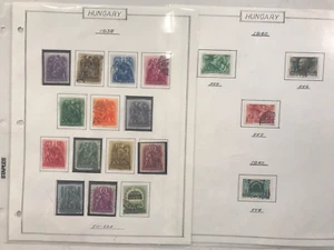 SHIP WORLD WIDE HUNGARY 1938-1940 USED COLLECTION ON HOME 2 MADE ALBUM PAGE - Picture 1 of 1