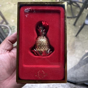 Lenox Williamsburg ananas ospitalità scatola portagioie albero ornamento oro argento - Foto 1 di 6