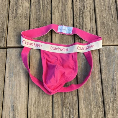 Calvin Klein CK Hombre Rosa Algodón Correa Deportiva Jockstraps Ropa Interior Talla M Foto 1 de 4
