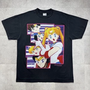 Sailor Moon Vintage reprint T-Shirt Black Size XL single stitch Japan - Picture 1 of 7