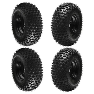 4pc 7" 16x8-7 Tire 4 Lug Wheel Rim Combo 110mm for ATV Go Kart Quad Taotao 125cc - Picture 1 of 12