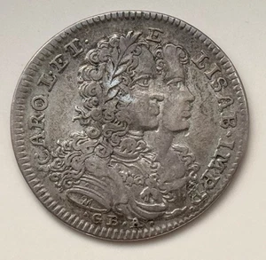 Tari 2 Carlini 1716 Karl VI & Elizabeth 1713-1735 Auf Geburt des Thronfolgers - Bild 1 von 6