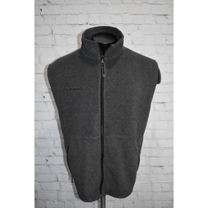 Columbia Fleece Jacket Vest Mens Size XL Camping Hiking Gray Polyester Full Zip - Picture 1 of 6