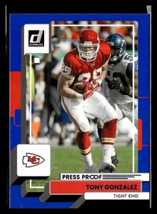 2022  Donruss Blue Press Proof #280 Tony Gonzalez  Kansas City Chiefs - Picture 1 of 2