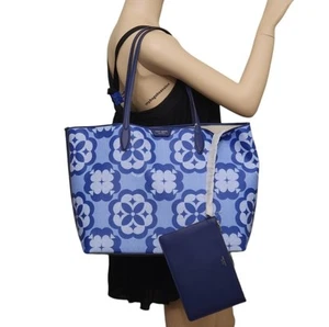 Kate Spade Sutton Oversized Floral Blue Tote SET - Picture 1 of 6