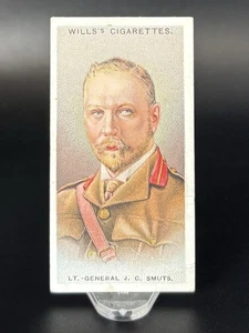 1917 Wills’s Tobacco Card Lt General J.C. Smuts Allied Army Leaders #27 - Bild 1 von 2