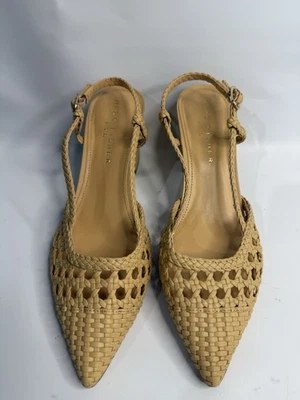 MARC FISHER LTD Zunnie Slingback Pointed Toe Pump Light Natural 7 - Image 1 of 4