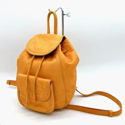Authentic Loewe Anagram Soft Leather Mini Backpack Gold Hardware Japan Used - Image 1 of 4