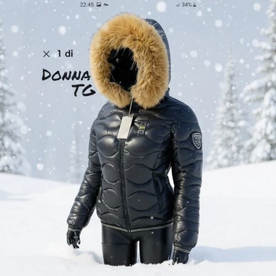 Giubbotto Blauer Donna pellicciotto brillantini Invernale S M L