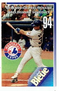 MONTREAL EXPOS ~ 1994 Pocket Schedule w/ Larry Walker ~ FREE SHIPPING - Picture 1 of 1