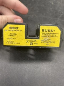 Cooper Bussmann Buss BC6032P Fuse Block 30A, 600V. Free Shipping!! Pre Owned!! - Picture 1 of 11