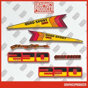 Suzuki LT230 E Quadracer Quadsport Decals Graphics Kit Premium Vinyl 86 Model - Picture 1 of 2