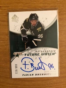 2008/9 SP Authentic Future Watch autograph RC Fabian Brunnstrom 729/999 - Picture 1 of 1
