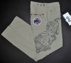 NEU Dolce&Gabbana D&G Junior Jungen Gr. 10 Hose Pants Beige/Grün Panther RAR - Bild 1 von 12