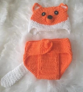 crochet fox baby photo section - Picture 1 of 8