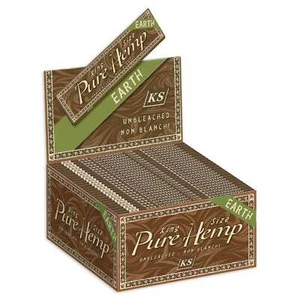 Pure Hemp Rolling Paper Earth King Size Cigarette Papers 110mm (Display of 50) - Picture 1 of 5