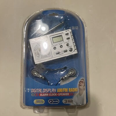 COBY DIGITAL DISPLAY AM/FM RADIO CX-53 ALARM CLOCK & SPEAKER - Image 1 of 2