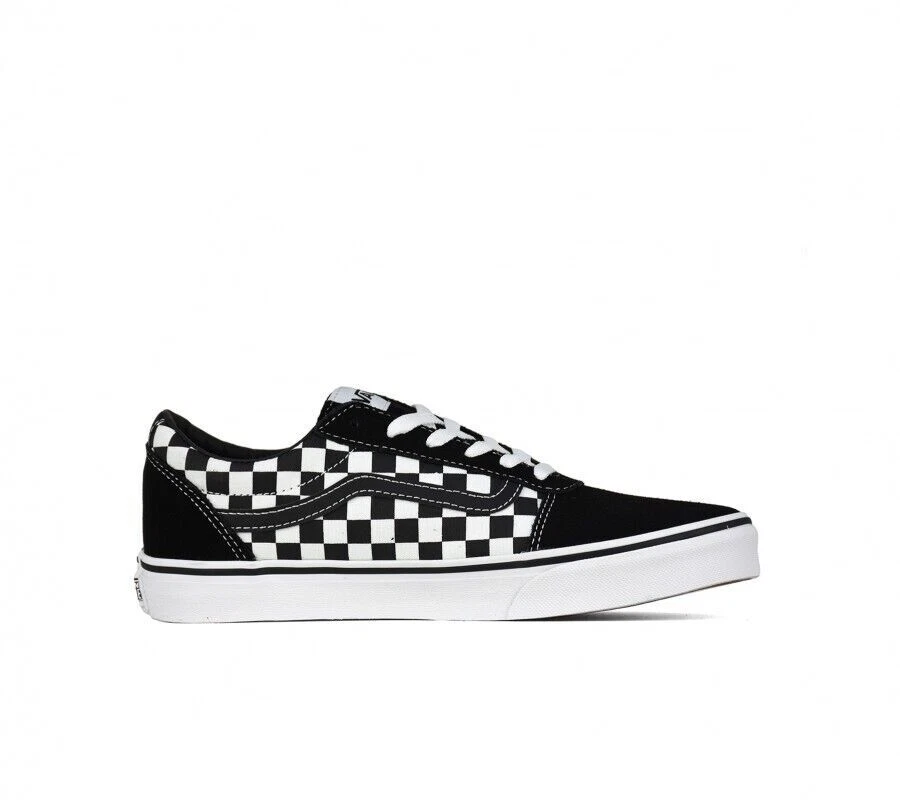 Size 5 (GS) - VANS Ward Low Checkered - Black White
