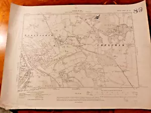 Original 1914 OS Sheet Chelsham Warlingham Croydon Mental Ledger's Manor Park - Picture 1 of 1