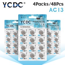 YCDC 1.5V AG13 A76 S06 303 357 LR44 SR44 ALKALINE BATTERIES COIN CELL 48PCS 272