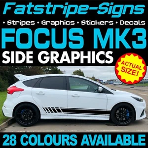 passend für Ford Focus MK3 GRAFIK AUFKLEBER STREIFEN AUFKLEBER TITAN X ZETEC ST RS - Bild 1 von 2
