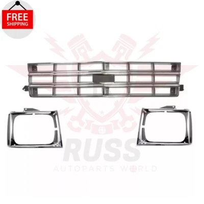 New Front Grille & Headlight Door Bezels For 1983-1990 Chevrolet S10 Blazer/S10 - Image 1 of 4