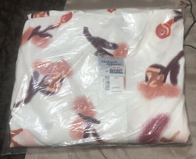 MEDICAL APPAREL BY EWC LARGE ROSE DESIGN SCRUB TOP NEW - Image 1 of 4