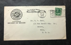 Cepillos y escobas Boeckh 1927 cubierta publicitaria con lema. Toronto, Canadá a EE. UU. - Imagen 1 de 4