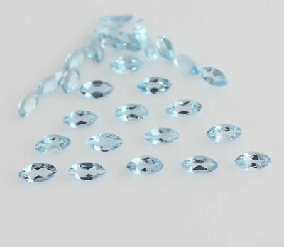 Marquesa aguamarina natural 4x2mm a 8x4mm piedras preciosas sueltas facetadas calidad AAA Foto 1 de 4