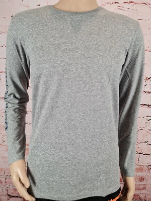 Bench Jungen Langarm Shirt mit Rückendruck T-Shirt Grau Größe 152/158-176/182 - Bild 1 von 4