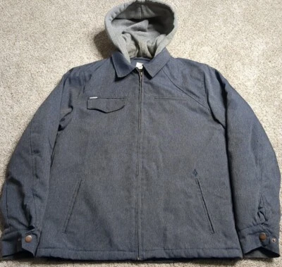 Volcom Stone Chaqueta de Bombardero Denim con Capucha Esquí Aislado Edredón Forrado Snowboard MED Foto 1 de 4