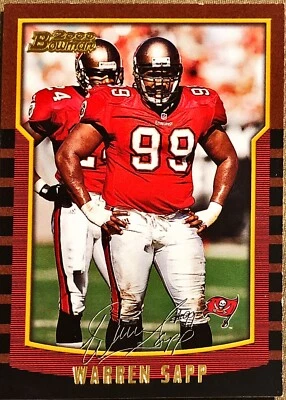 Rare Vintage Mint Condition Autographed Warren Sapp 2000 Bowman #25 Card - Image 1 of 2
