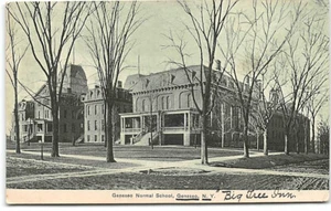 New York-NY-Geneseo-State Normal School-Posted-Antique Postcard - Picture 1 of 5