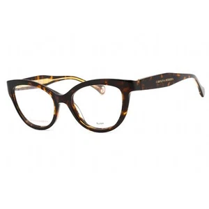Carolina Herrera Women's Eyeglasses Havana Plastic Cat Eye Frame CH 0017 086 - Picture 1 of 2